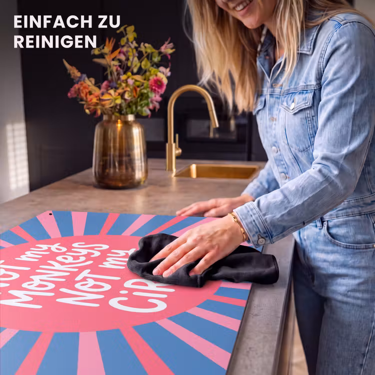 Spreuk - Grafisch - Abstract - Roze - Blauw Inductie beschemer met haakjes klein -ky-schoon-de