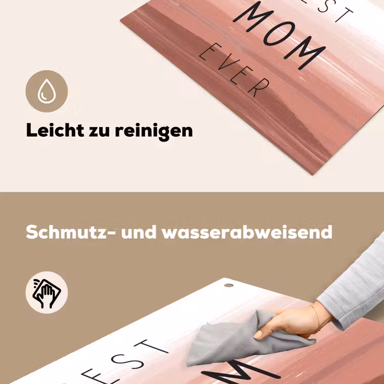 2-in-1 Herdabdeckplatte & Spritzschutz - Sprüche - Zitate Beste Mutter aller Zeiten - Muttertag - Mama - Muttertagsgeschenk - Spreuken - Quotes Best mom ever - Moederdag - Mama - Cadeau moederdag Inductie beschemer met haakjes klein