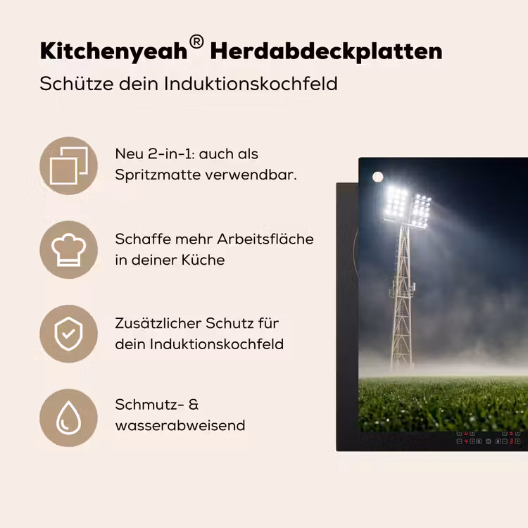 Stadion - Lichtmast - Sport - Nacht Inductie beschemer met haakjes klein -ky-usp-de