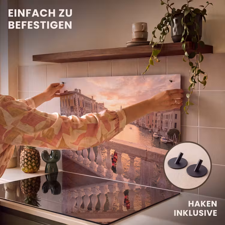 Stad - Venetië - Kanaal - Zonsopgang - Architectuur - Goud Inductie beschemer met haakjes klein -ky-ophangen-de