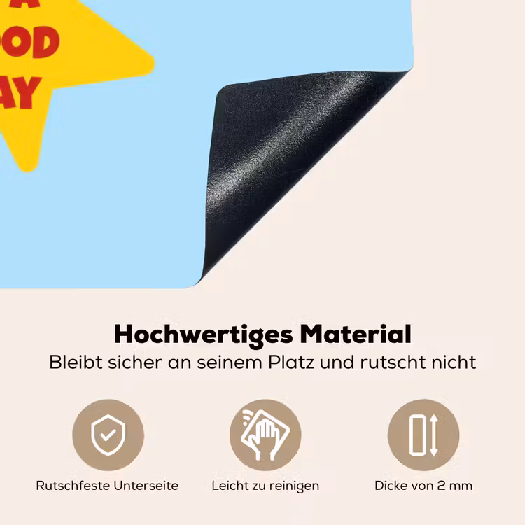 Ster - Today is a good day - Blauw Inductie beschemer met haakjes klein -ky-onderkant-de