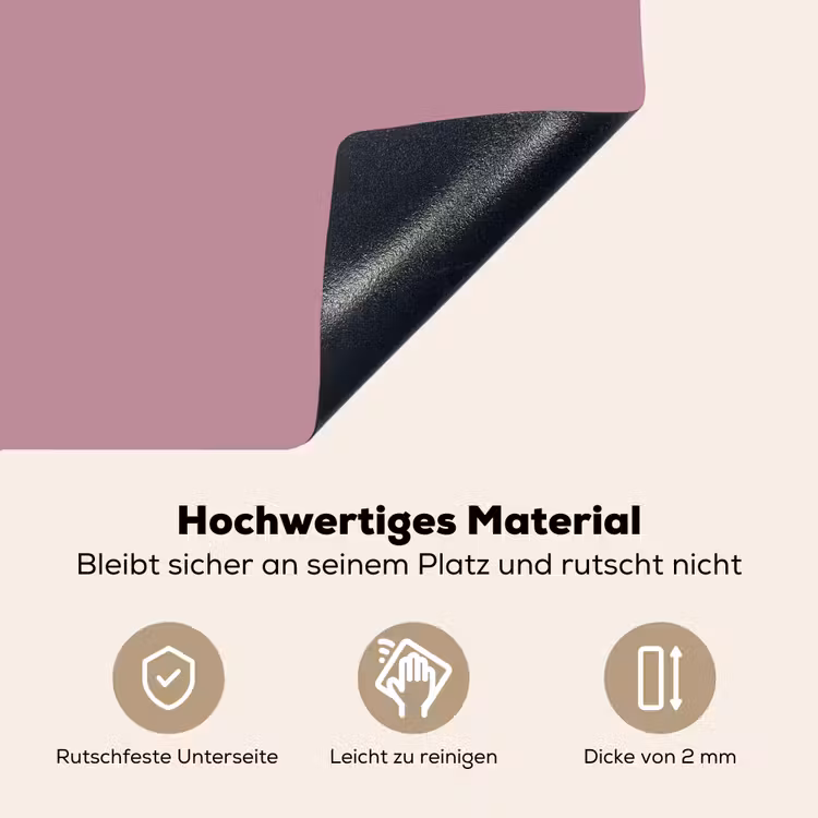 Dusty - Mauve - Paars Inductie beschemer met haakjes klein 777 -ky-onderkant-de
