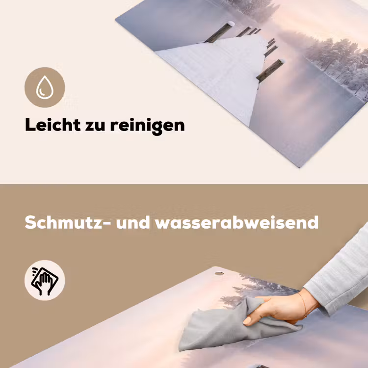 Steiger - Meer - Mist - Winter - Serene Inductie beschemer met haakjes klein -ky-schoon-de
