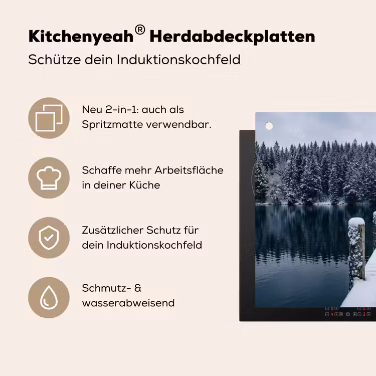 Steiger - Meer - Sneeuw - Bergen - Rustgevend Inductie beschemer met haakjes klein -ky-usp-de