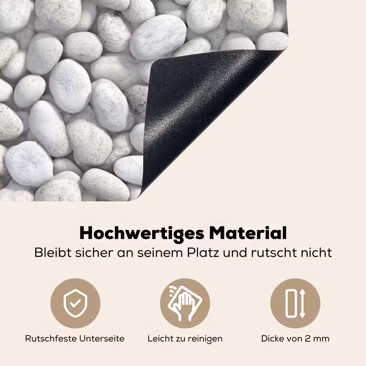 Steentjes - Grijs - Ovaal Inductie beschemer met haakjes klein 777 -ky-onderkant-de