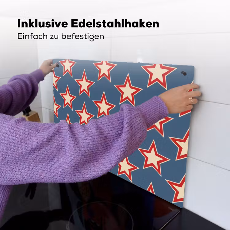 Ster - Klassiek - Blauw Inductie beschemer met haakjes klein 777 -ky-ophangen-de