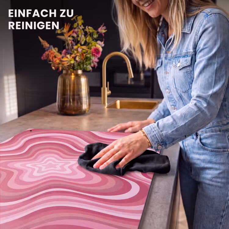 Ster - Golvend - Abstract - Roze Inductie beschemer met haakjes klein -ky-schoon-de