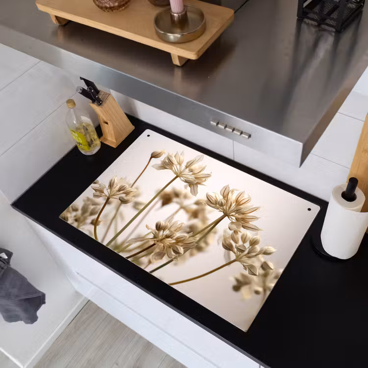 2-in-1 Herdabdeckplatte & Spritzschutz - Sterne des Herbstes - Sterren van de Herfst Inductie beschemer met haakjes klein