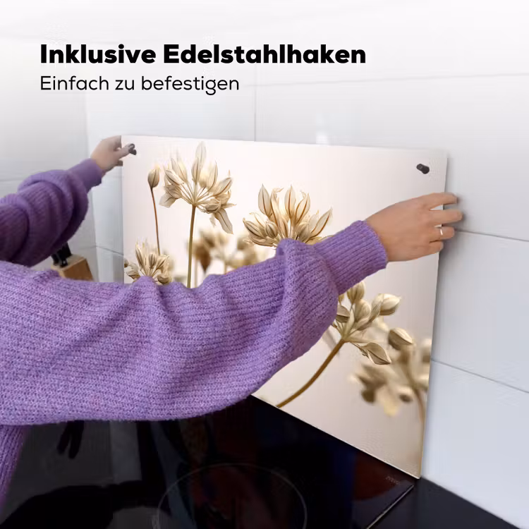 2-in-1 Herdabdeckplatte & Spritzschutz - Sterne des Herbstes - Sterren van de Herfst Inductie beschemer met haakjes klein