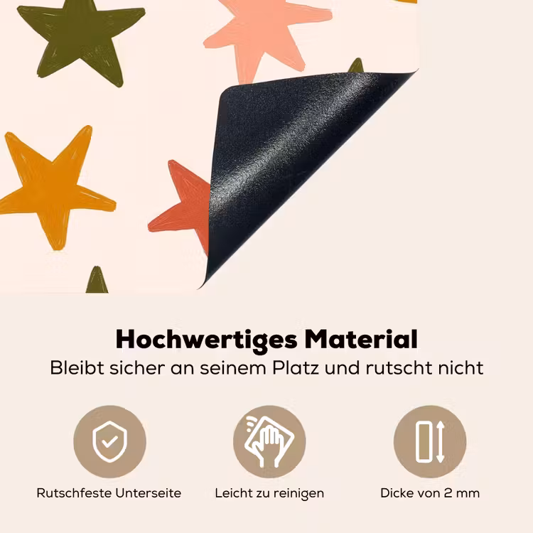 Sterren - Patroon - Kleurrijk Inductie beschemer met haakjes klein 777 -ky-onderkant-de