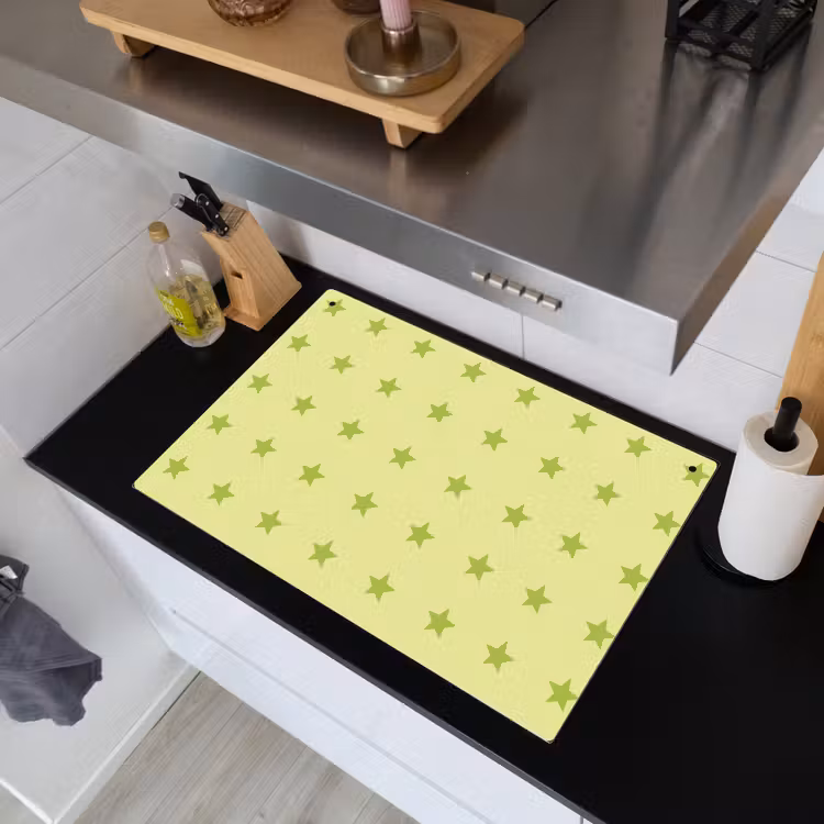 Sterren - Patroon - Groen Inductie beschemer met haakjes klein 777 -sfeer1