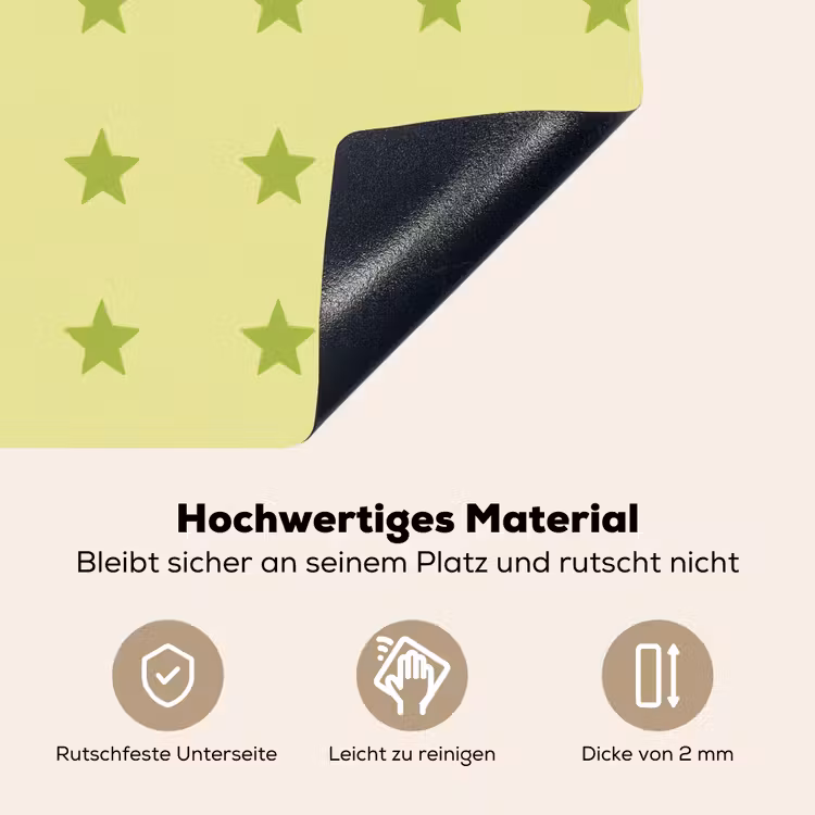 Sterren - Patroon - Groen Inductie beschemer met haakjes klein 777 -ky-onderkant-de