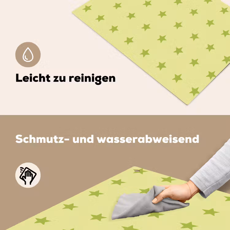 Sterren - Patroon - Groen Inductie beschemer met haakjes klein 777 -ky-schoon-de