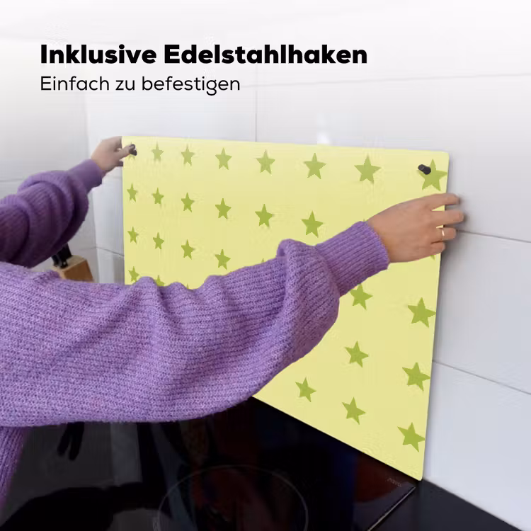 Sterren - Patroon - Groen Inductie beschemer met haakjes klein 777 -ky-ophangen-de