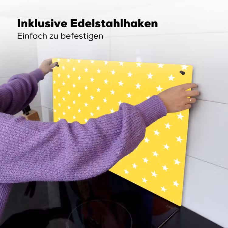 Sterren - Patroon - Minimalistisch - Geel Inductie beschemer met haakjes klein 777 -ky-ophangen-de