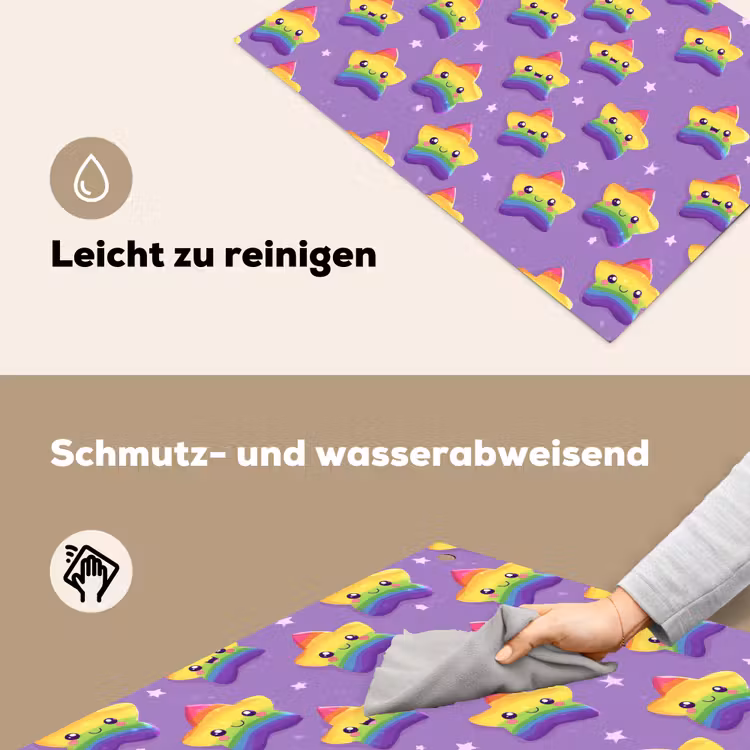 Sterren - Regenboog - Paars Inductie beschemer met haakjes klein 777 -ky-schoon-de