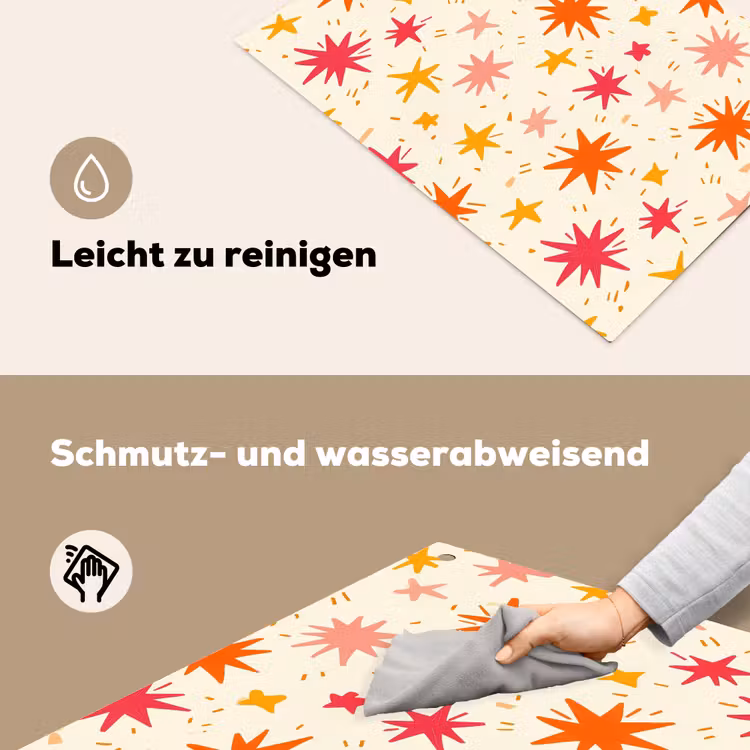 Sterren - Speels - Kleurrijk Inductie beschemer met haakjes klein 777 -ky-schoon-de
