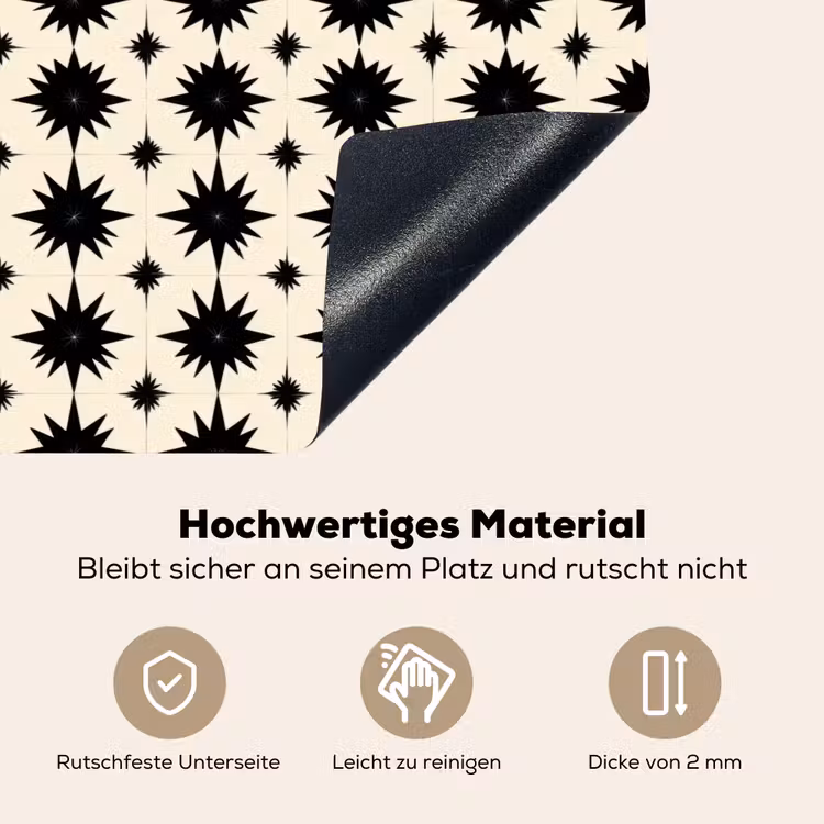 Stervormen - Geometrisch - Zwart Inductie beschemer met haakjes klein 777 -ky-onderkant-de