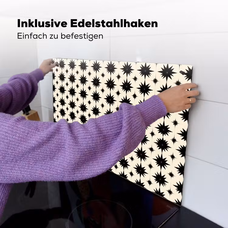 Stervormen - Geometrisch - Zwart Inductie beschemer met haakjes klein 777 -ky-ophangen-de