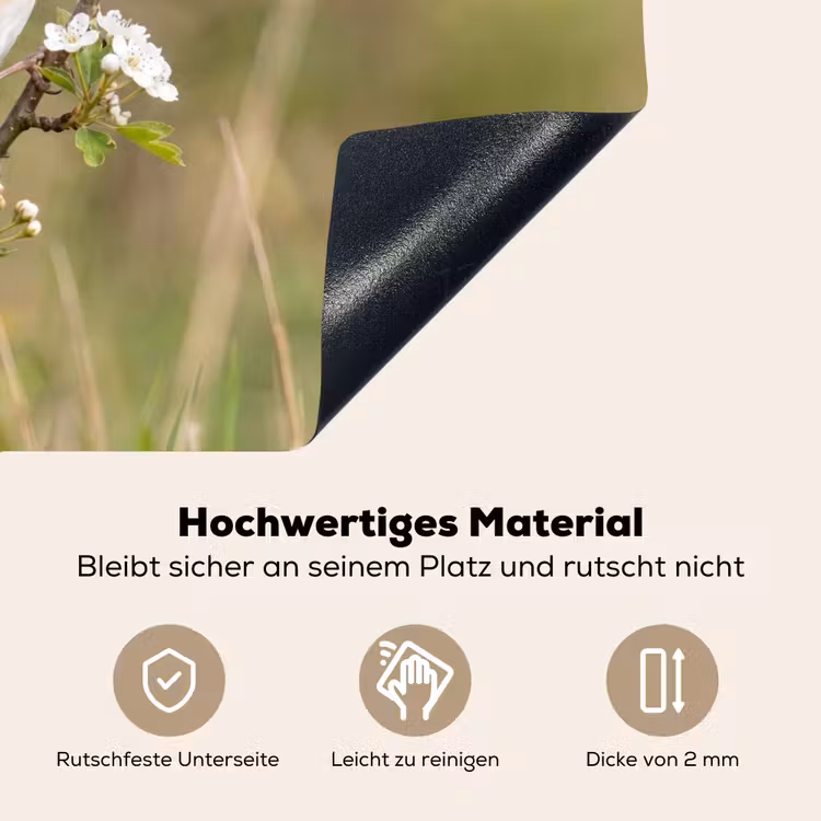 Putter - Bloesem - Lente - Natuur - Kleurrijk Inductie beschemer met haakjes klein -ky-onderkant-de