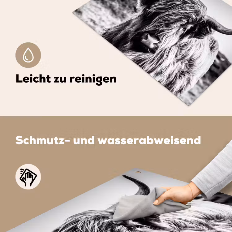 2-in-1 Herdabdeckplatte & Spritzschutz - Stille Kraft - Stille Kracht Inductie beschemer met haakjes klein