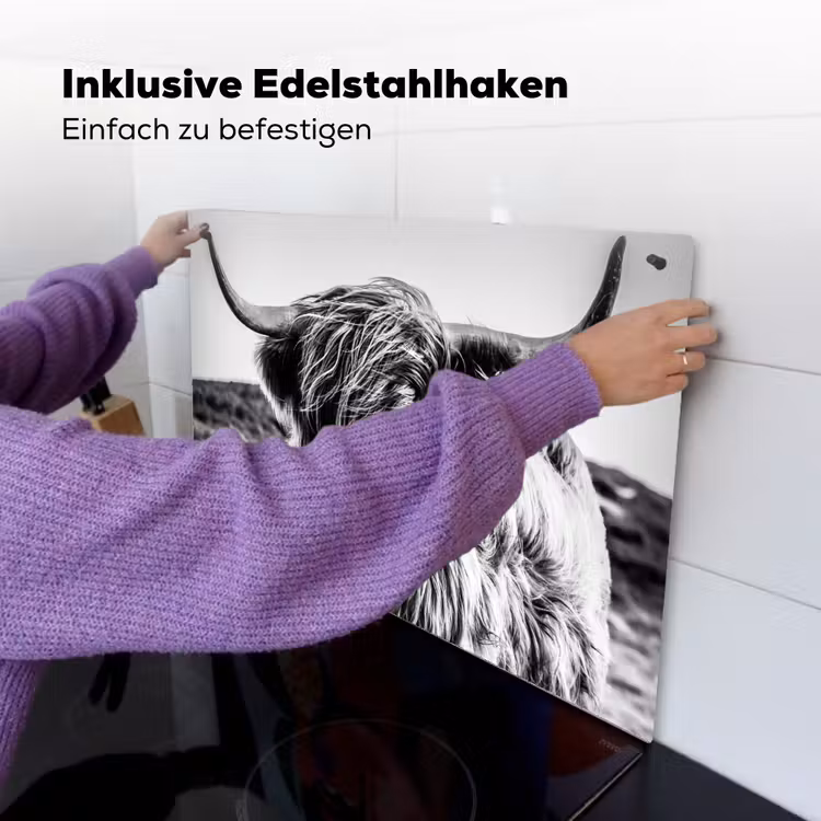 2-in-1 Herdabdeckplatte & Spritzschutz - Stille Kraft - Stille Kracht Inductie beschemer met haakjes klein