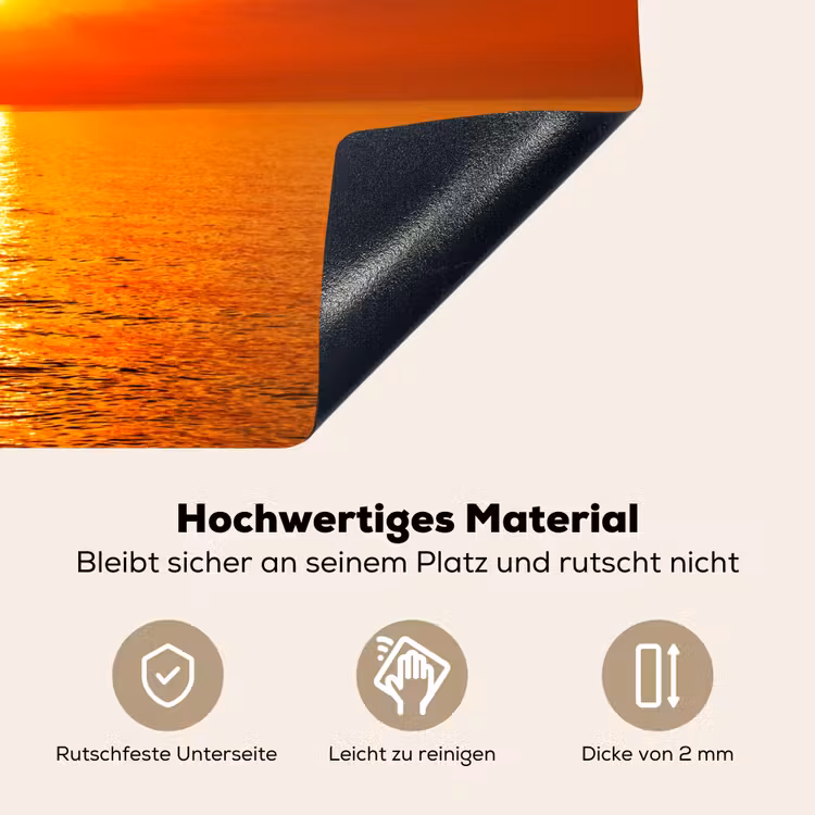 2-in-1 Herdabdeckplatte & Spritzschutz - Strahlen des Lichts - Stralen van Licht Inductie beschemer met haakjes klein