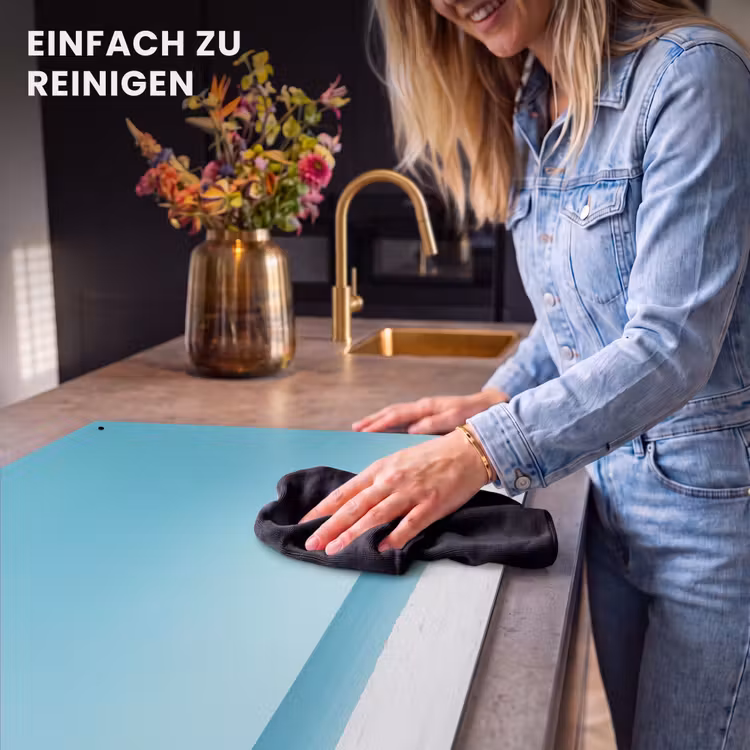 2-in-1 Herdabdeckplatte & Spritzschutz - Strand - Blauer Himmel - Gelb - Sonnenschirm - Strand - Blauwe lucht - Geel - Parasol Inductie beschemer met haakjes klein