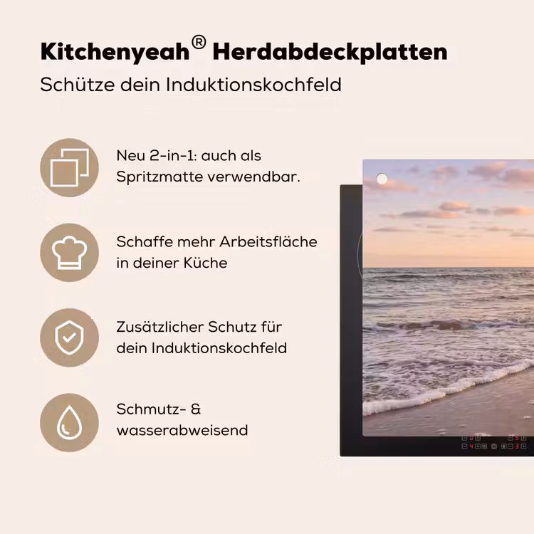 Strand - Branding - Wolken Inductie beschemer met haakjes klein -ky-usp-de