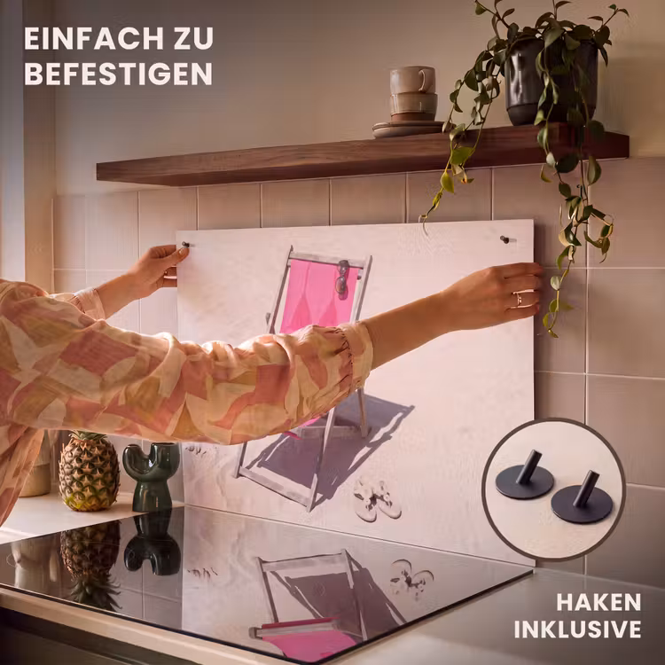 Strand - Ligstoel - Badkleding - Zomer - Roze Inductie beschemer met haakjes klein -ky-ophangen-de