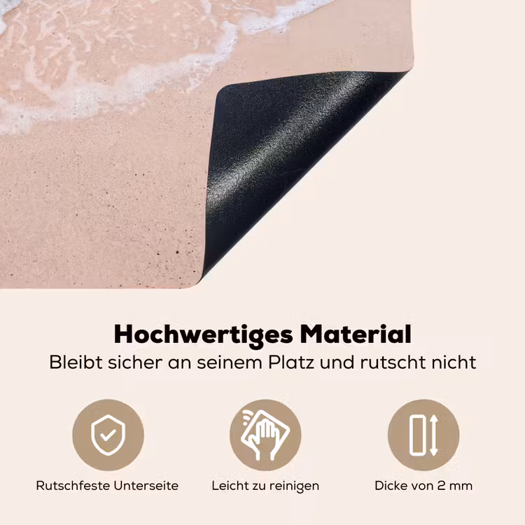 Strand - Zee - Golf - Natuur - Blauw Inductie beschemer met haakjes klein -ky-onderkant-de