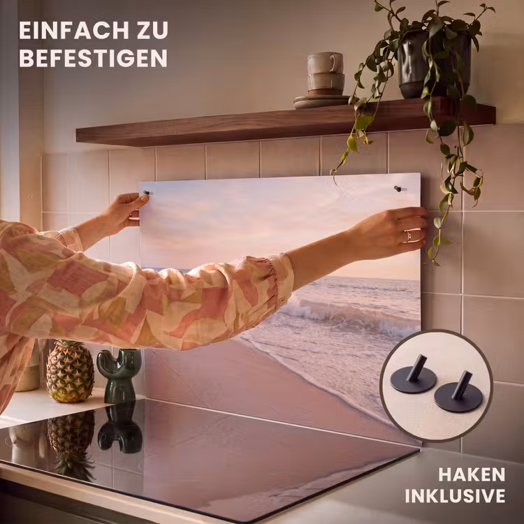 Strand - Zee - Golven - Natuur - Zonsondergang Inductie beschemer met haakjes klein -ky-ophangen-de
