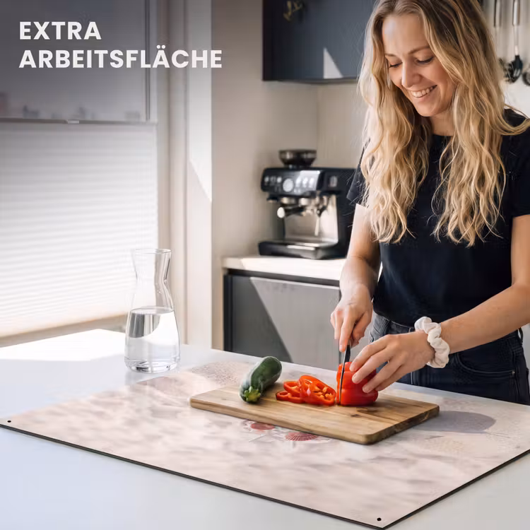 Strand - Schelpen - Zomer - Roze - Decoratie Inductie beschemer met haakjes klein -ky-usp-de