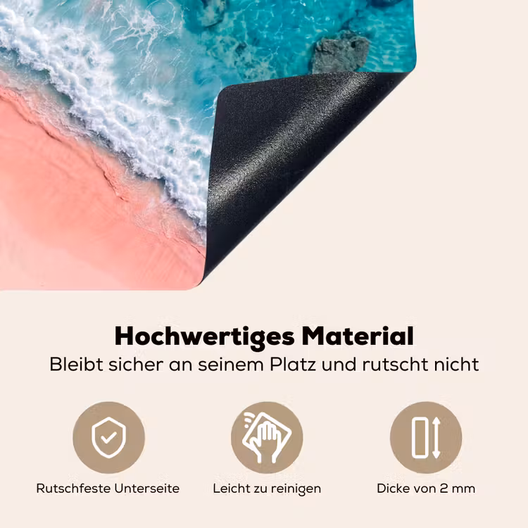 Strand - Oceaan - Golven - Roze Zand - Natuur Inductie beschemer met haakjes klein -ky-onderkant-de
