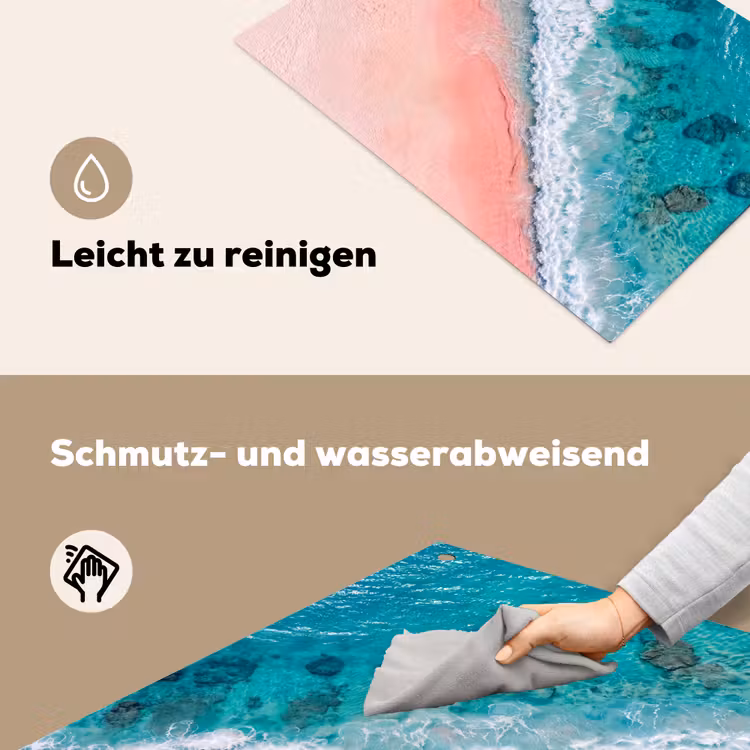 Strand - Oceaan - Golven - Roze Zand - Natuur Inductie beschemer met haakjes klein -ky-schoon-de