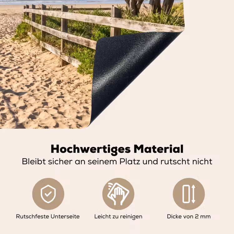 Strand - Zandpad - Oceaan - Natuur Inductie beschemer met haakjes klein -ky-onderkant-de