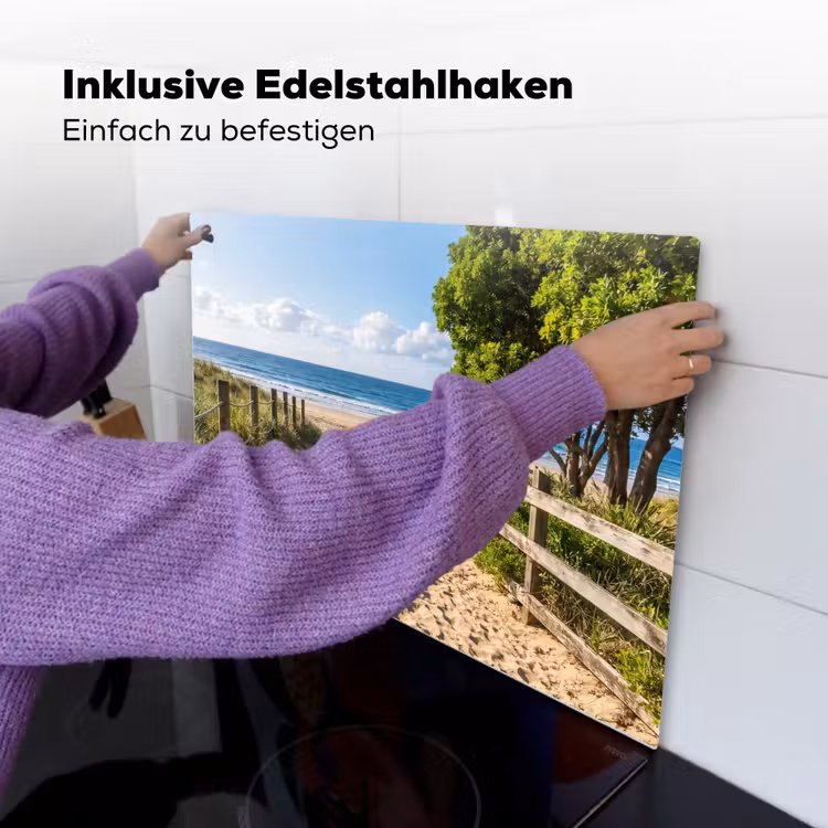 Strand - Zandpad - Oceaan - Natuur Inductie beschemer met haakjes klein -ky-ophangen-de