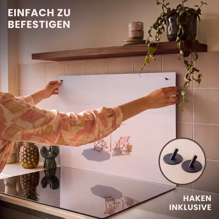 Strand - Parasol - Ligstoel - Zomer - Roze Inductie beschemer met haakjes klein -ky-ophangen-de