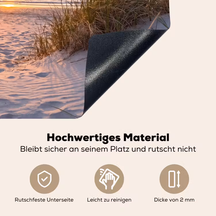 Strand - Zonsondergang - Natuur - Landschap Inductie beschemer met haakjes klein -ky-onderkant-de