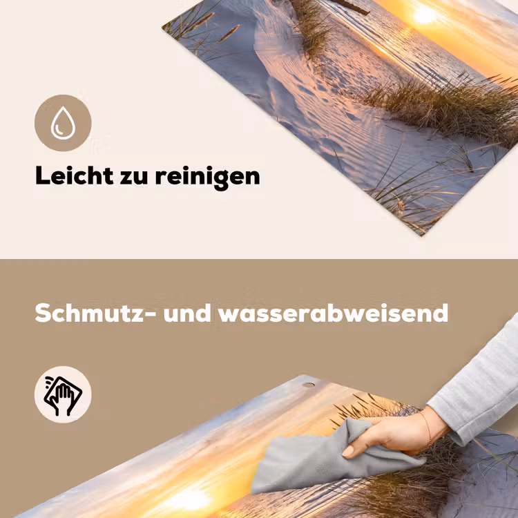Strand - Zonsondergang - Natuur - Landschap Inductie beschemer met haakjes klein -ky-schoon-de