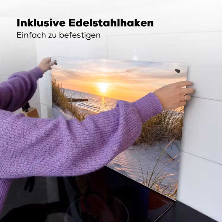 Strand - Zonsondergang - Natuur - Landschap Inductie beschemer met haakjes klein -ky-ophangen-de