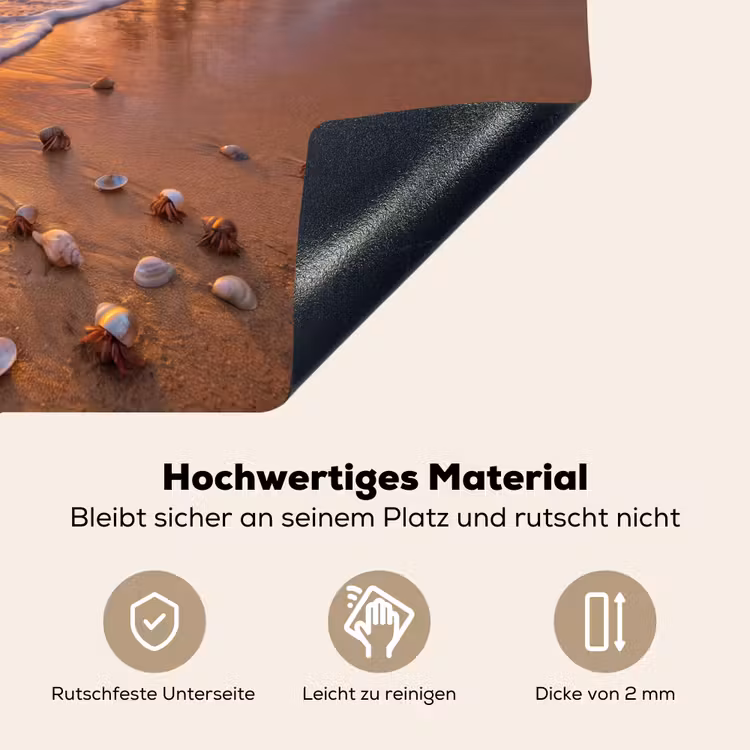 Strand - Zonsondergang - Palmbomen - Natuur - Oranje Inductie beschemer met haakjes klein -ky-onderkant-de