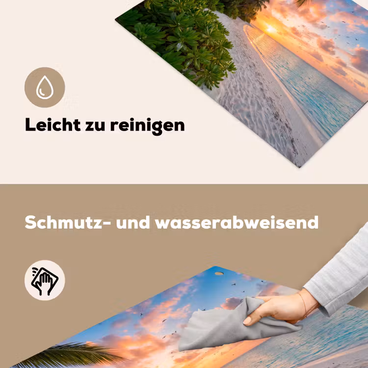 Strand - Zonsondergang - Palmbomen - Tropisch - Natuur Inductie beschemer met haakjes klein -ky-schoon-de