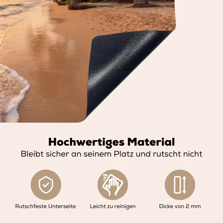 Strand - Zonsondergang - Tropisch - Natuur - Goud Inductie beschemer met haakjes klein -ky-onderkant-de