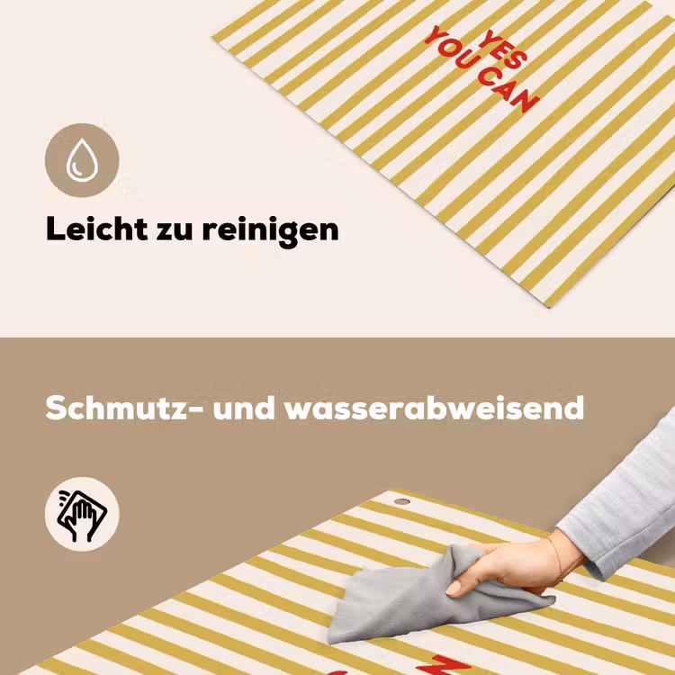Strepen - Abstract - Yes you can - Rood Inductie beschemer met haakjes klein -ky-schoon-de