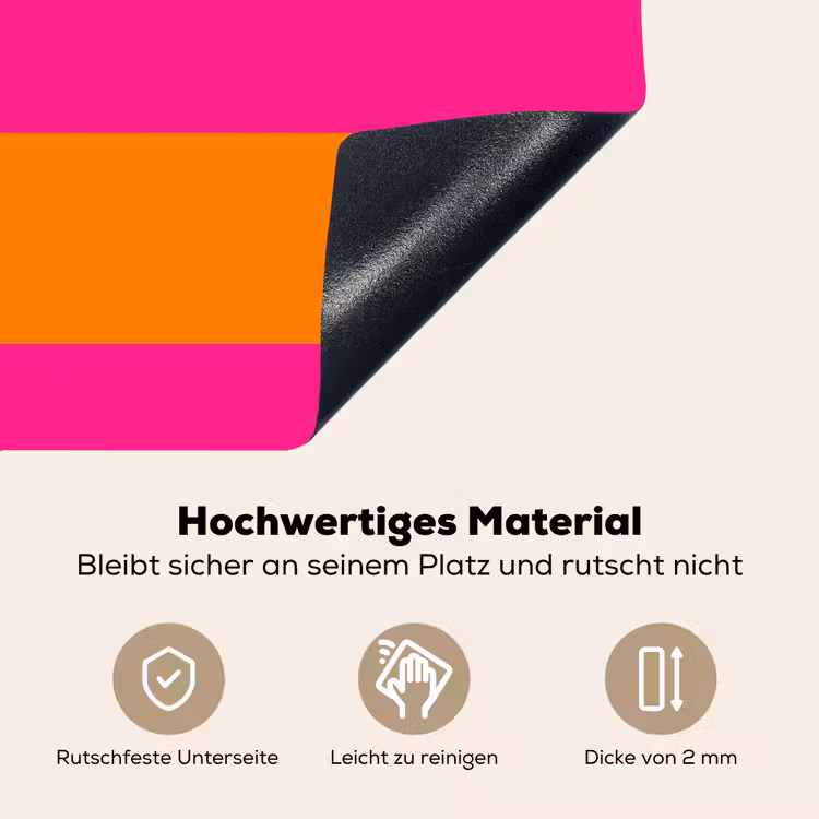 Strepen - Horizontaal - Roze Inductie beschemer met haakjes klein 777 -ky-onderkant-de