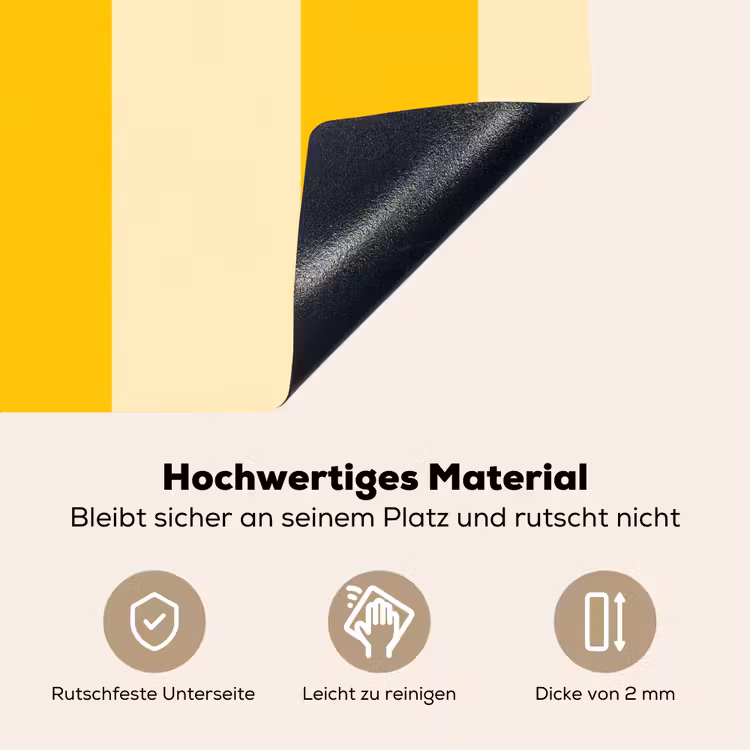 Strepen - Klassiek - Geel Inductie beschemer met haakjes klein 777 -ky-onderkant-de
