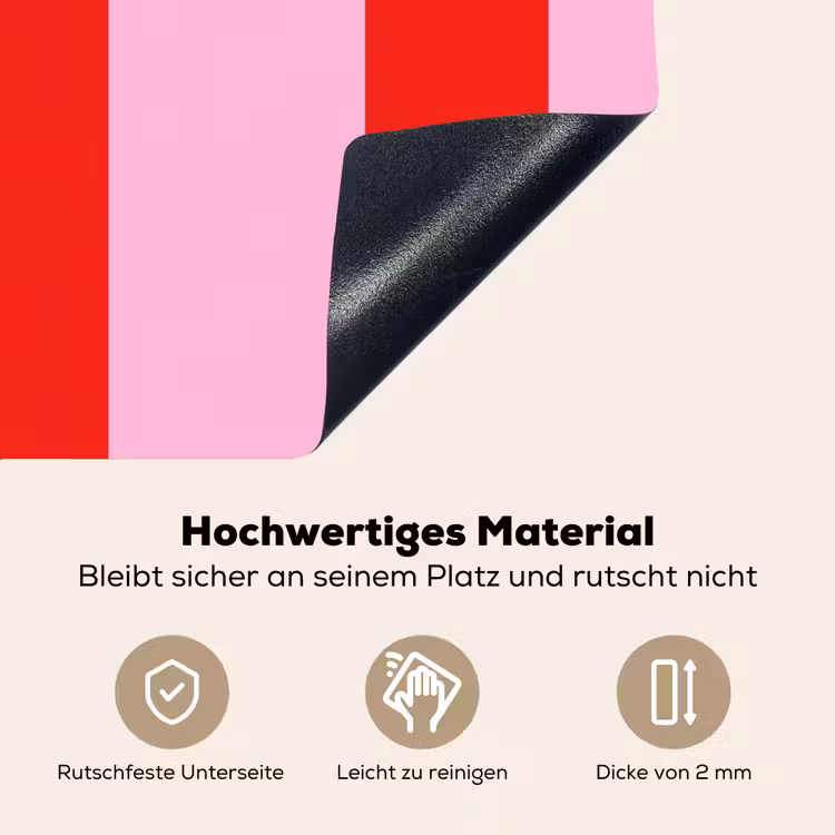 Strepen - Klassiek - Roze Inductie beschemer met haakjes klein 777 -ky-onderkant-de