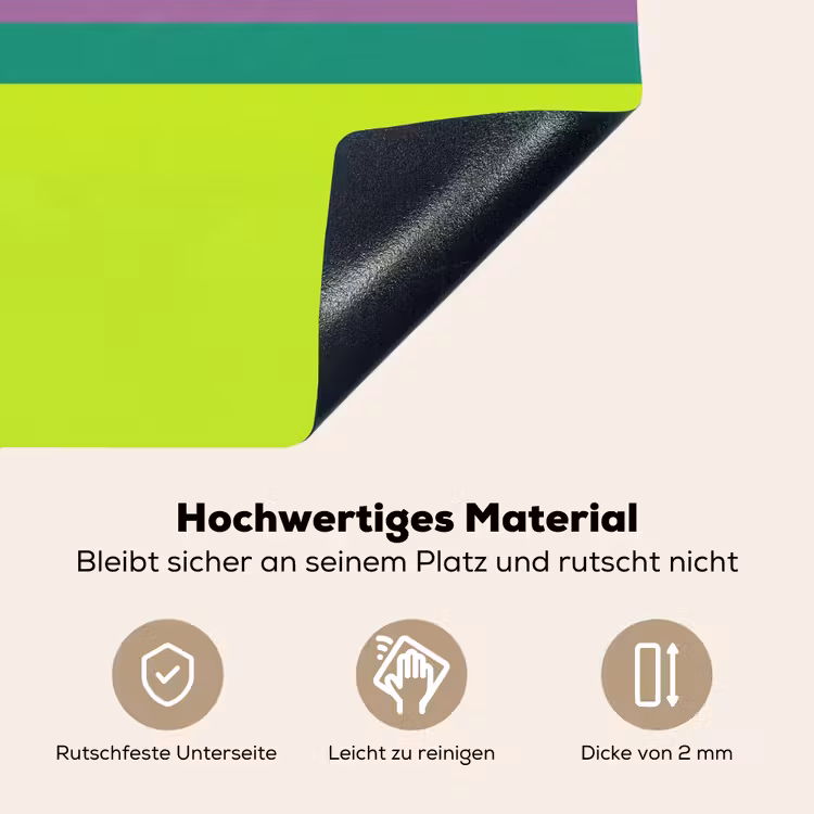 Strepen - Modern - Kleurrijk Inductie beschemer met haakjes klein -ky-onderkant-de