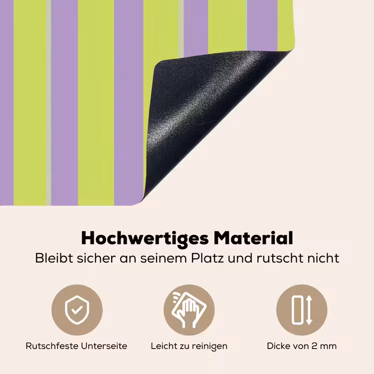 Strepen - Patroon - Groen Inductie beschemer met haakjes klein 777 -ky-onderkant-de